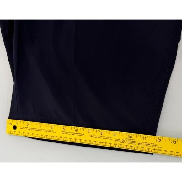 Footjoy FJ Golf Shorts Mens 40 Flat Front Casual Stretch 9" Inseam Navy Blue - Picture 11 of 13